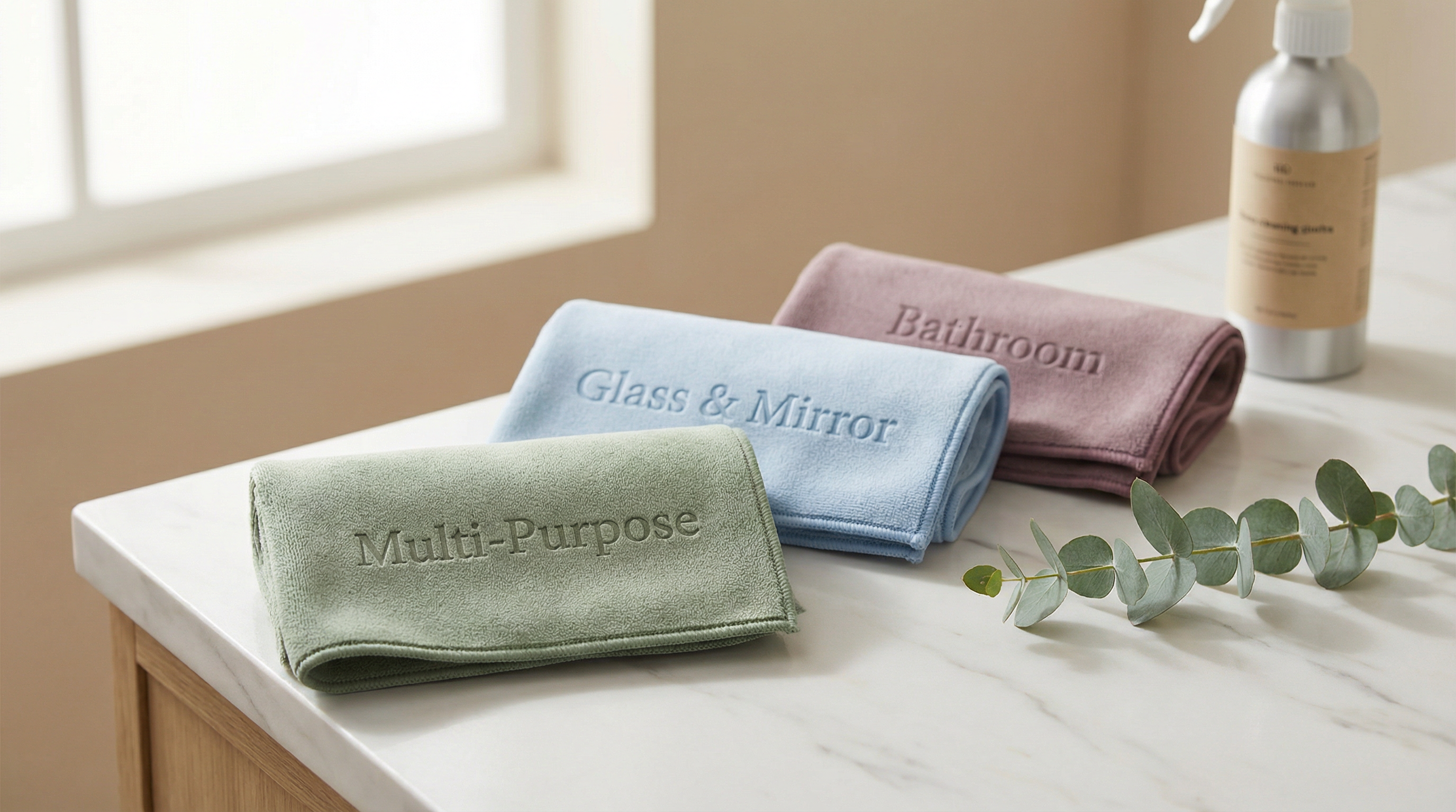 Colour-coded microfibre cloths